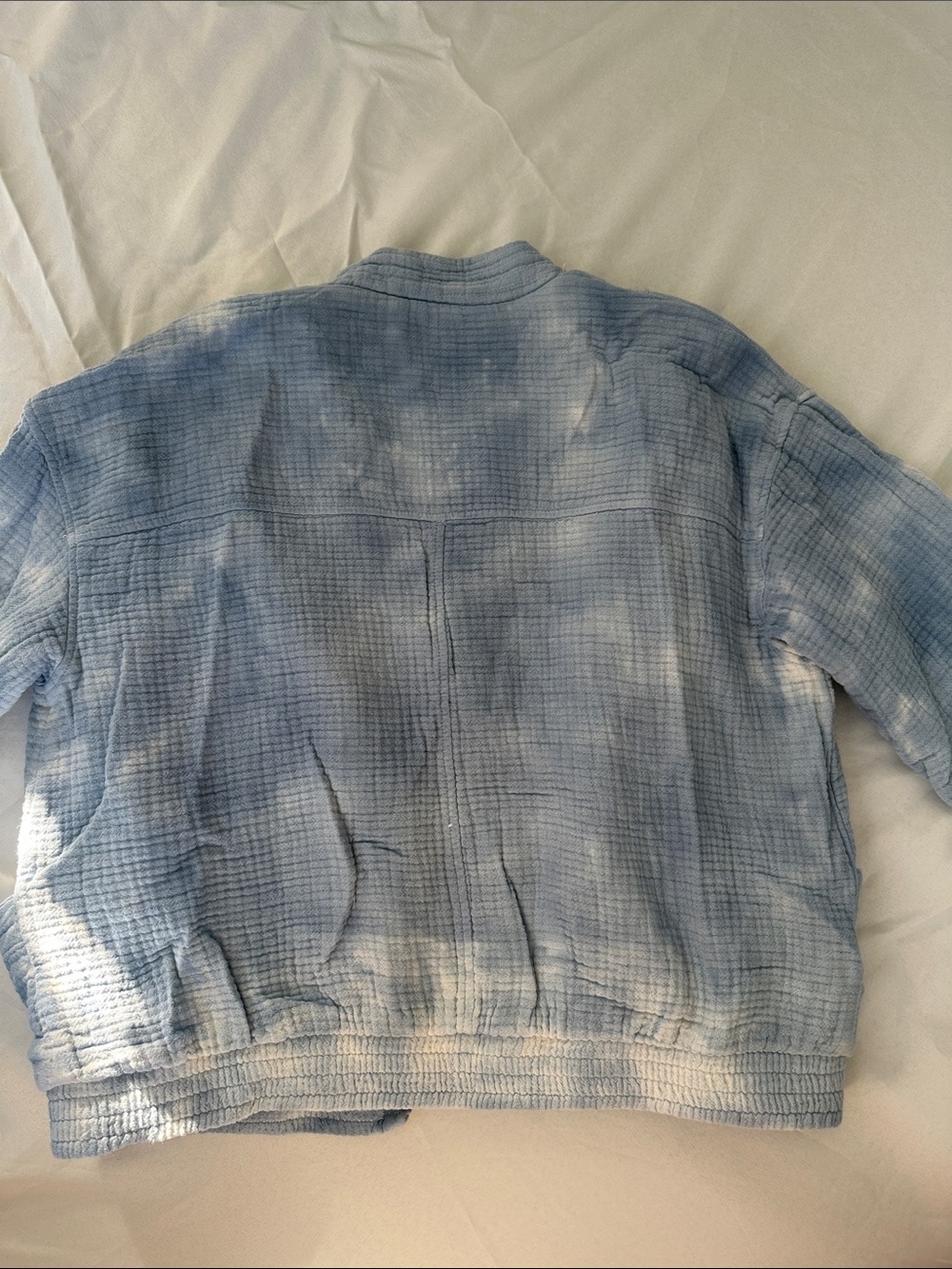 Universal Thread Light Blue Linen Button-Front Top - Picture 8 of 9